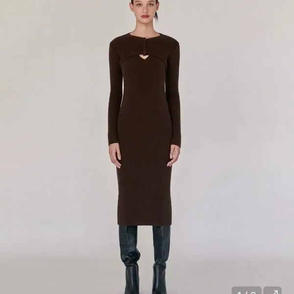 [BUNJANG] Dearish Knit Bolero & Sleeveless Dress Set / 디어리쉬 니트 볼레로&슬리브리스 원피스 세트 55 (구매가 23만)