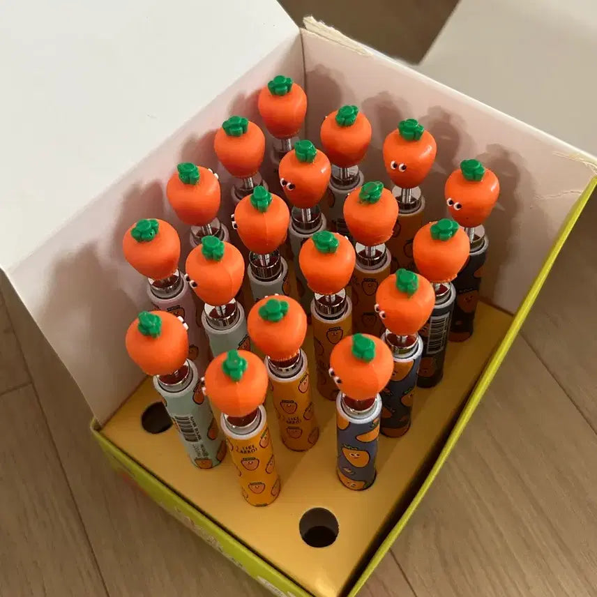 [BUNJANG] Carrot Shaped Mechanical Pencils - Set of 18 / 당근샤프