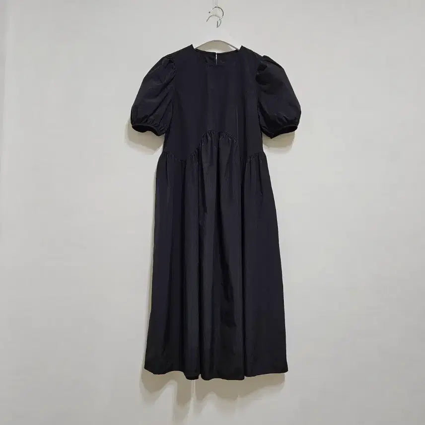 [BUNJANG] Puff Sleeve Long Dress / 퍼프 바스락 롱원피스