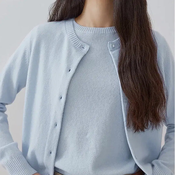 [BUNJANG] R2W Reina Cashmere Half Sleeve Knit (Light Blue) / R2W Reina cash half sleeve KN Light Blue