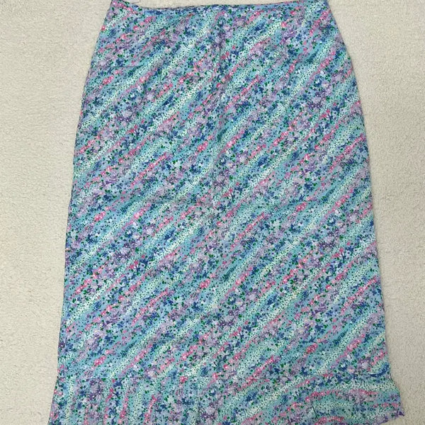 [BUNJANG] Vintage Flower Midi Skirt / 빈티지 플라워 미디 스커트