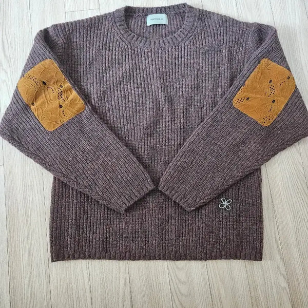 [BUNJANG] Martinplan Hera Patch Knit Orange Brown / [m] 마틴플랜 헤라 패치 니트 오렌지 브라운