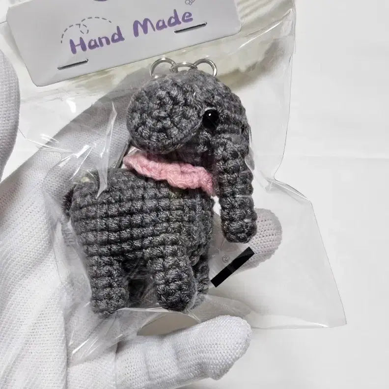 [BUNJANG] Handmade Knitted Elephant Keychain / 귀여운 뜨개질 코끼리 키링
