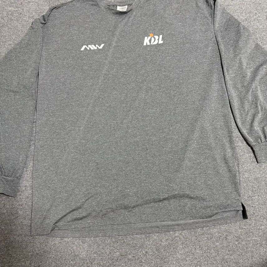 [BUNJANG] Master Wook KBL Gray Long Sleeve T-Shirt 2XL / 마스터욱 KBL 회색 긴팔 티셔츠 2XL