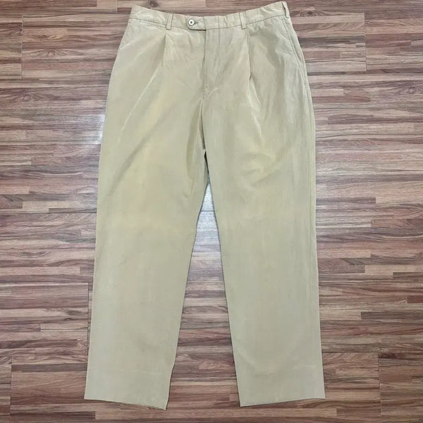 [BUNJANG] Ermenegildo Zegna One-Pleat Beige Khaki Chino Pants / 에르메네질도 제냐 zegna 원턱 베이지 카키 치노 팬츠 슬랙스