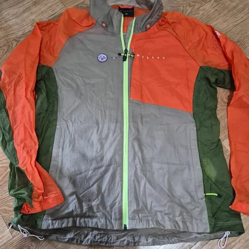 [BUNJANG] Millet Women's Windbreaker Jacket Orange/Khaki / 밀레 바람막이 자켓 오렌지/카키