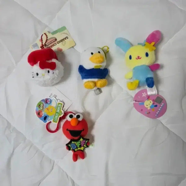 [BUNJANG] Sanrio Sesame Street A Hiruno Keychain Bundle Set / 일괄 세서미 인형 아히루노 키링 핼로키티 산리오 열쇠고리 캐릭터