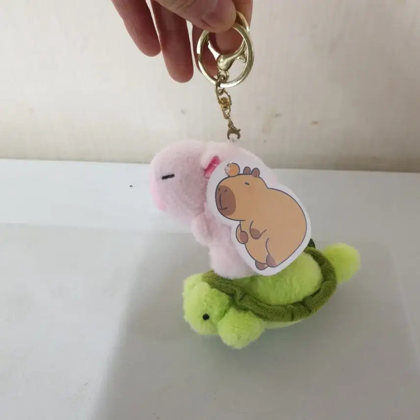 [BUNJANG] Capybara Riding Turtle Keyring / 새것 카피바라키링 거북이를 탄 카피바라 키링 인형
