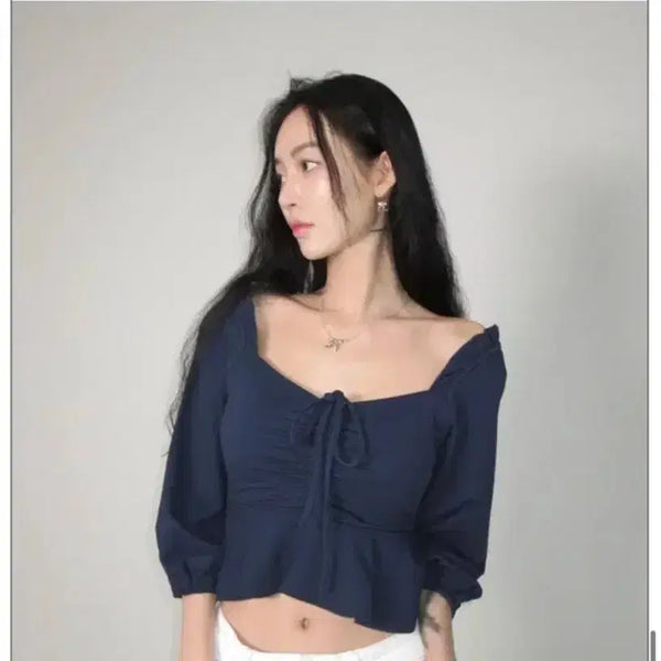 [BUNJANG] Pale Jady Shirring Blouse Black / (무배,블랙,새상품)페일제이드 셔링 블라우스
