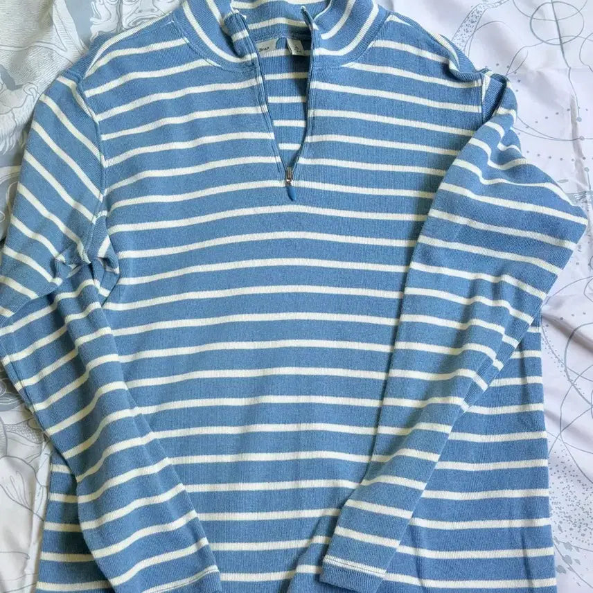 [BUNJANG] LL Bean 1/4 Stripe Pullover / 엘엘빈 1/4 스트라이프 풀오버