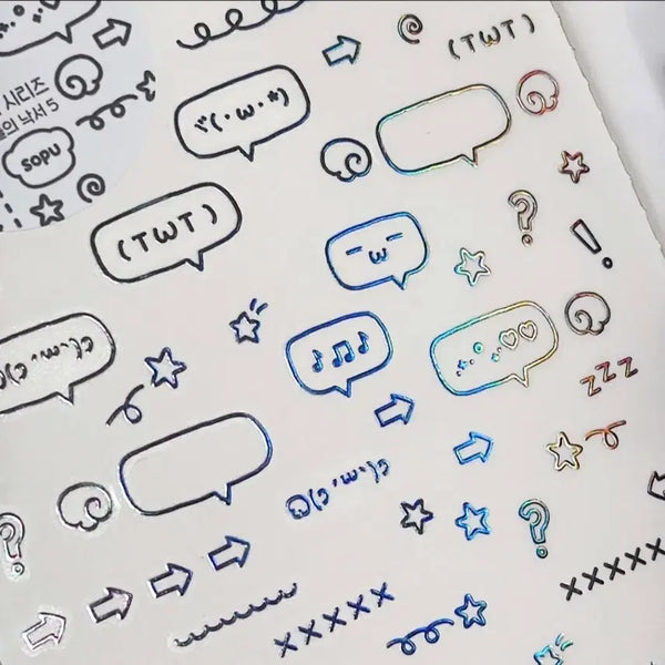 [BUNJANG] Sopu Today's Doodle 5 Kiss Cut Stickers / @추천@소푸 오늘의 낙서5 키스컷