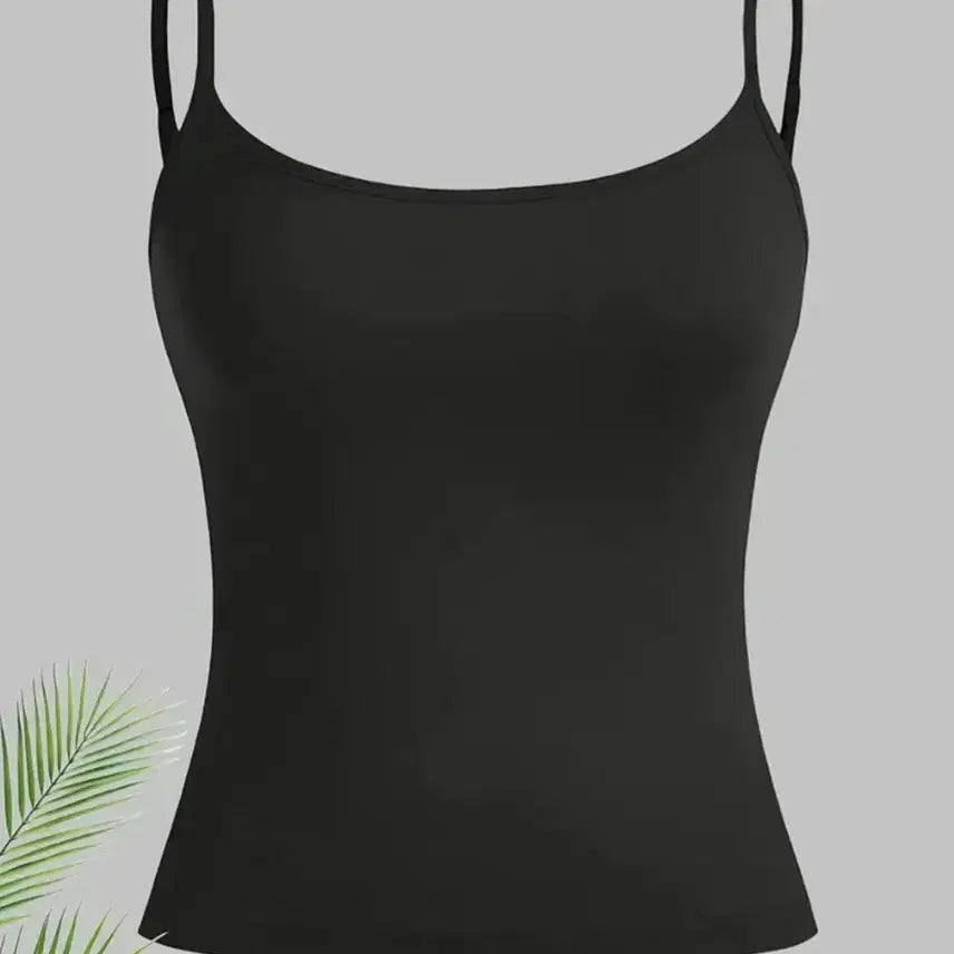 [BUNJANG] Camisole Tank Top - Black / 캐미솔 탱크탑 나시 (새상품)