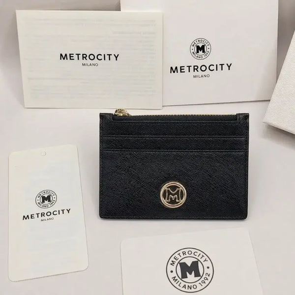 [BUNJANG] Metrociti Black Card Holder Wallet / 메트로시티 (새상품) 블랙 카드지갑 반지갑