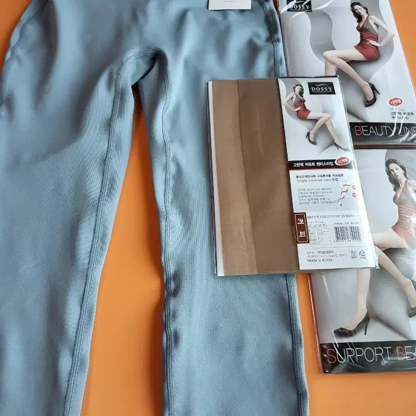 [BUNJANG] Cross Inenough Light Ash Leggings (XS-S) & DOSSY Seasonal Stockings / [ 새상품 라이트애쉬 레깅스 XS, S + DOSSY 사계절용 스타킹 ]