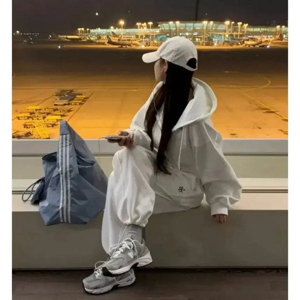 [BUNJANG] Badelly Cropped Hooded Zip-up White New / 베이델리 크롭 후드집업 화이트 새상품