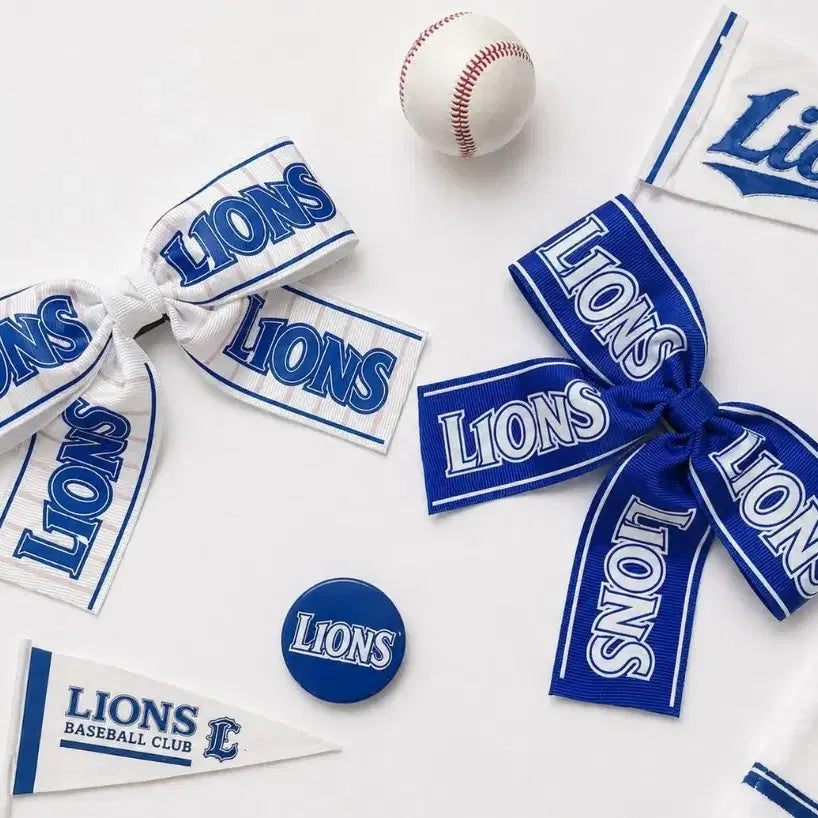 [BUNJANG] Samsung Lions Ribbon Hairpin / 삼성 라이온즈 응원 리본 헤어핀~