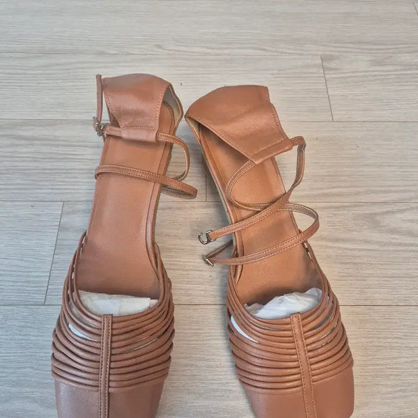 [BUNJANG] Orr Brown Strap Sandals / 오르Orr 샌들