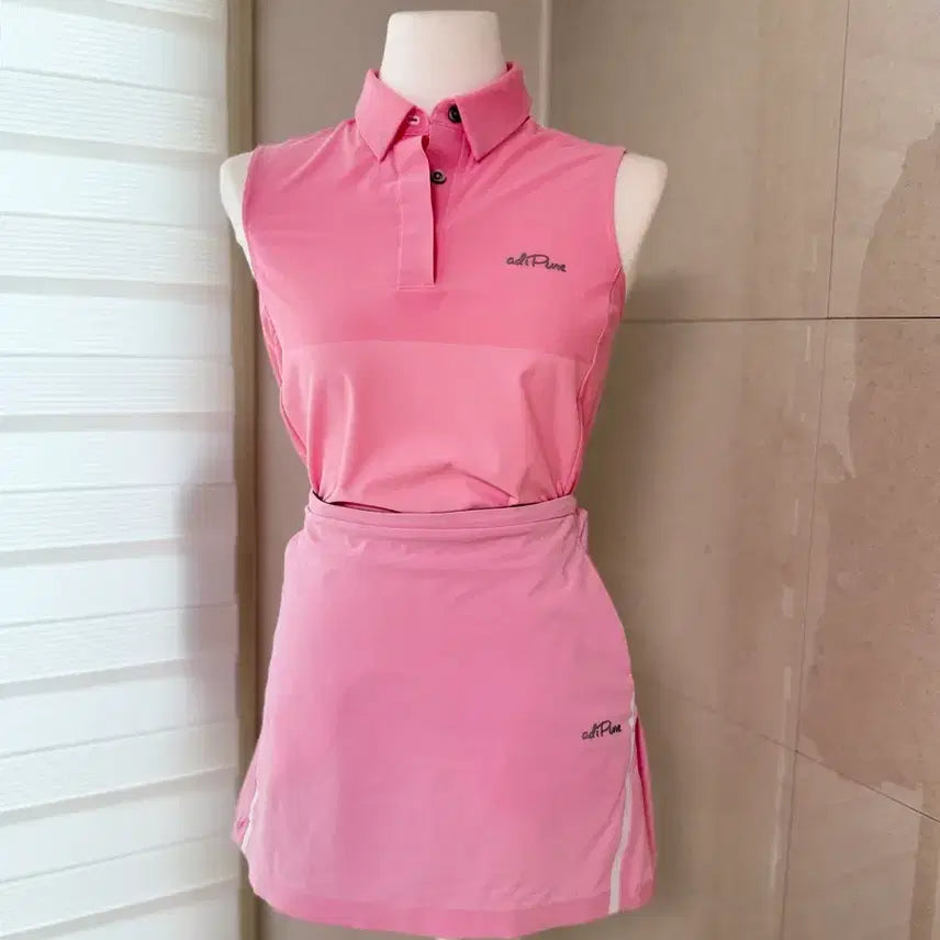 [BUNJANG] Adidas Adipure Pink Pleated Skirt XS / 아디다스 골프 아디퓨어 핑크 플리츠 주름 스커트 XS