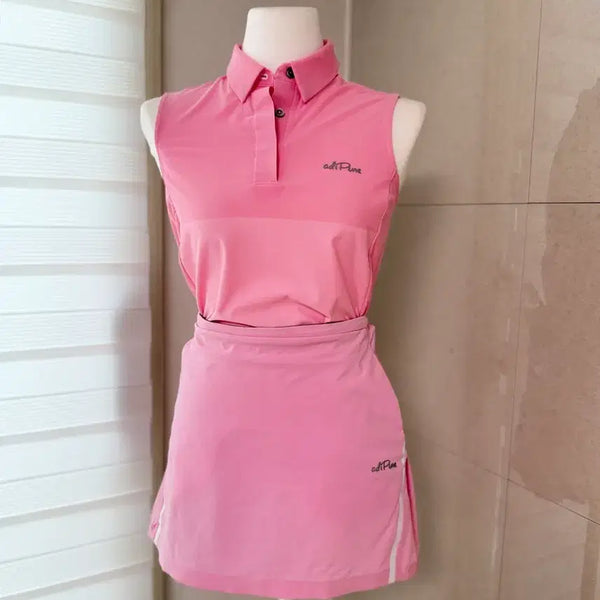 [BUNJANG] Adidas Adipure Pink Pleated Skirt XS / 아디다스 골프 아디퓨어 핑크 플리츠 주름 스커트 XS