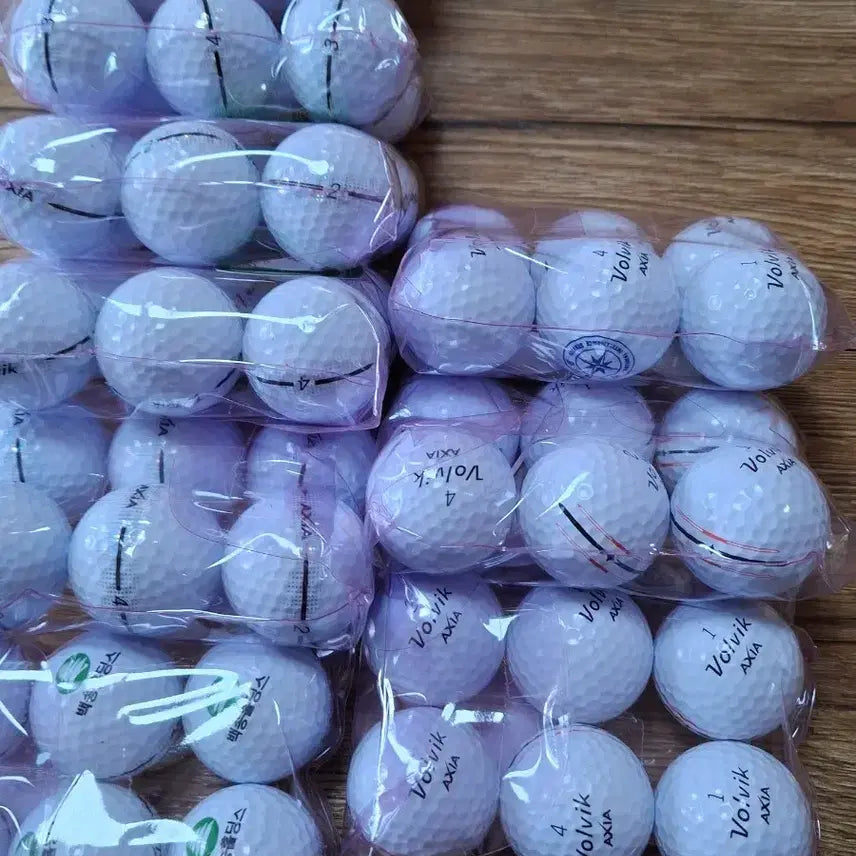 [BUNJANG] Volvik EXIA White 3pc Golf Balls (60 Balls) / 볼빅 엑시아 화이트 3ps / 로스트볼 깔끄미 인쇄볼포함/ 60알신형