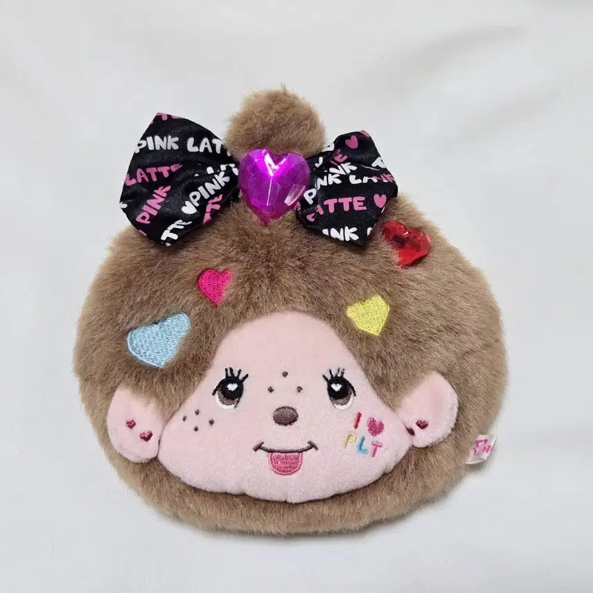 [BUNJANG] Monchhichi Pink Latte Strap Pouch Wallet / 몬치치 핑크라떼 스트랩 파우치 지갑