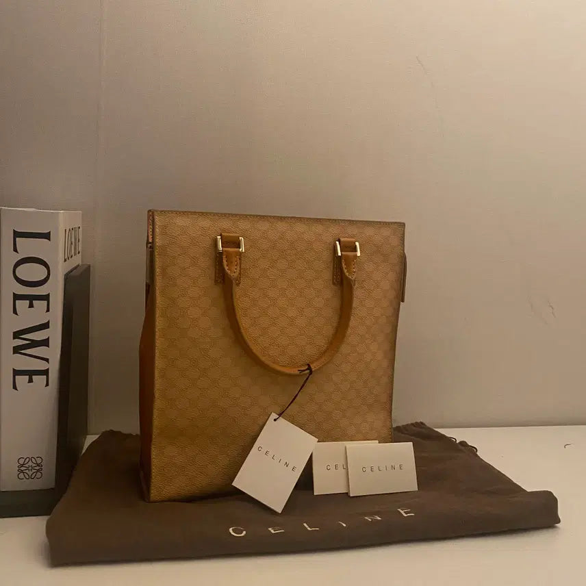 [BUNJANG] Celine Vintage Macadam Tote Bag Beige Leather PVC / CELINE / 빈티지 셀린느 베이지 마카담 토트백