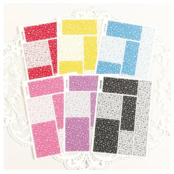 [BUNJANG] Yenniletter Small Floral Pattern Faux Sticker Set / [예니레터] 잔꽃 패턴 모조 스티커