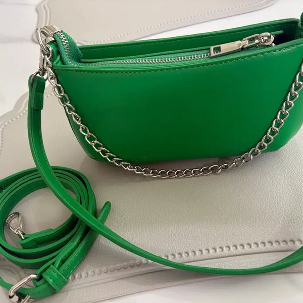 [BUNJANG] Chain Shoulder Bag & Crossbody Bag / 새상품 그린 체인 숄더백 & 크로스백