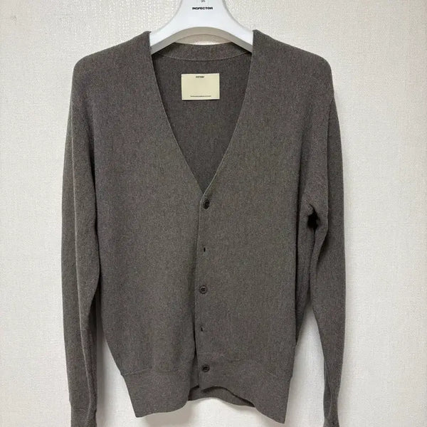 [BUNJANG] Pottery Merino Wool Reverse Weave Comfort Cardigan Brown / [1] 포터리 메리노울 리버스 위브 컴포트 가디건 브라운