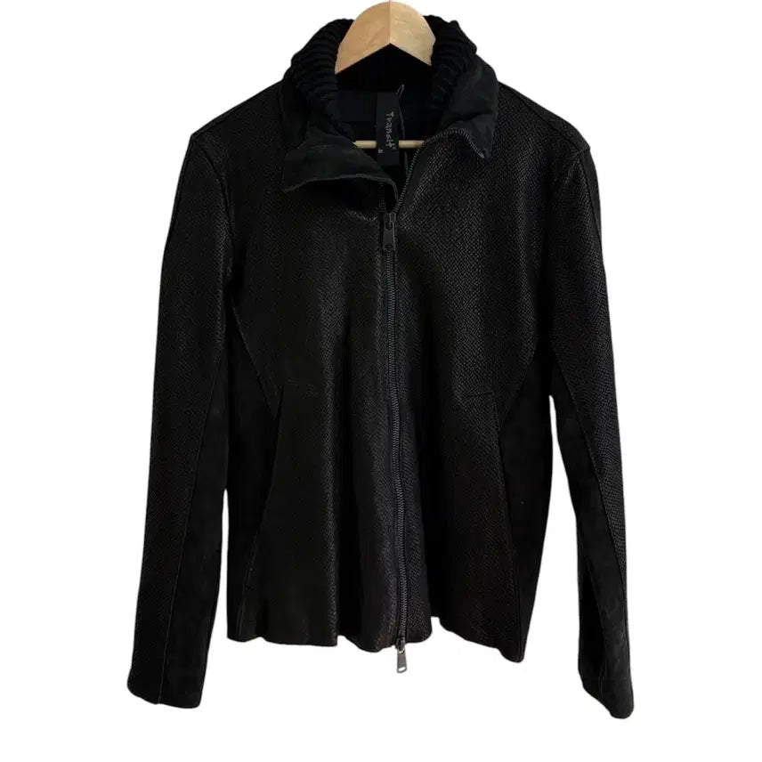 [BUNJANG] Transit Python Processed Lambskin Highneck Jacket / 트랜짓 파이톤 가공 램 스킨 하이넥 자켓