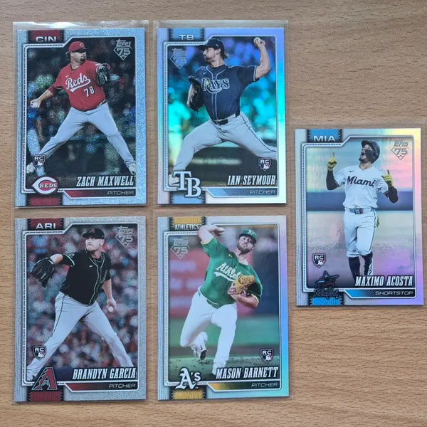 [BUNJANG] MLB 2026 Topps Foil Rookie Cards (Barrett, Acosta, Garcia) - Lot of 5 / MLB 2026 탑스 바넷, 아코스타, 가르시아 등 포일 루키카드 5장랏
