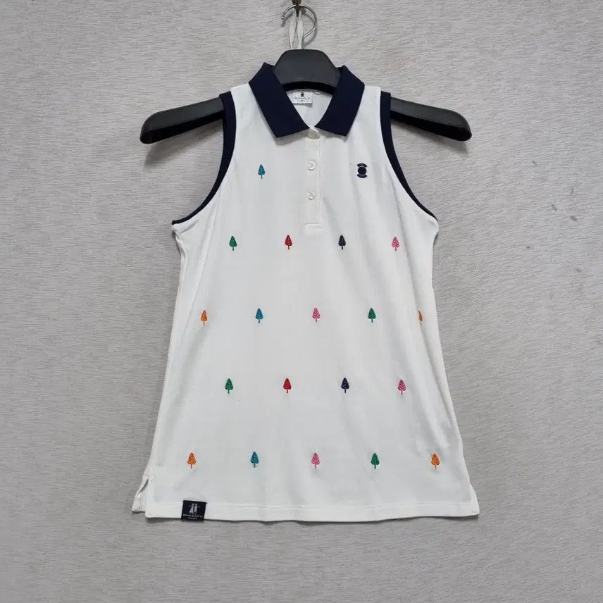[BUNJANG] Wangle Women's Sleeveless Collar T-Shirt Size 90 / ㅡW앵글 나시 카라티 여90ㅡ0430
