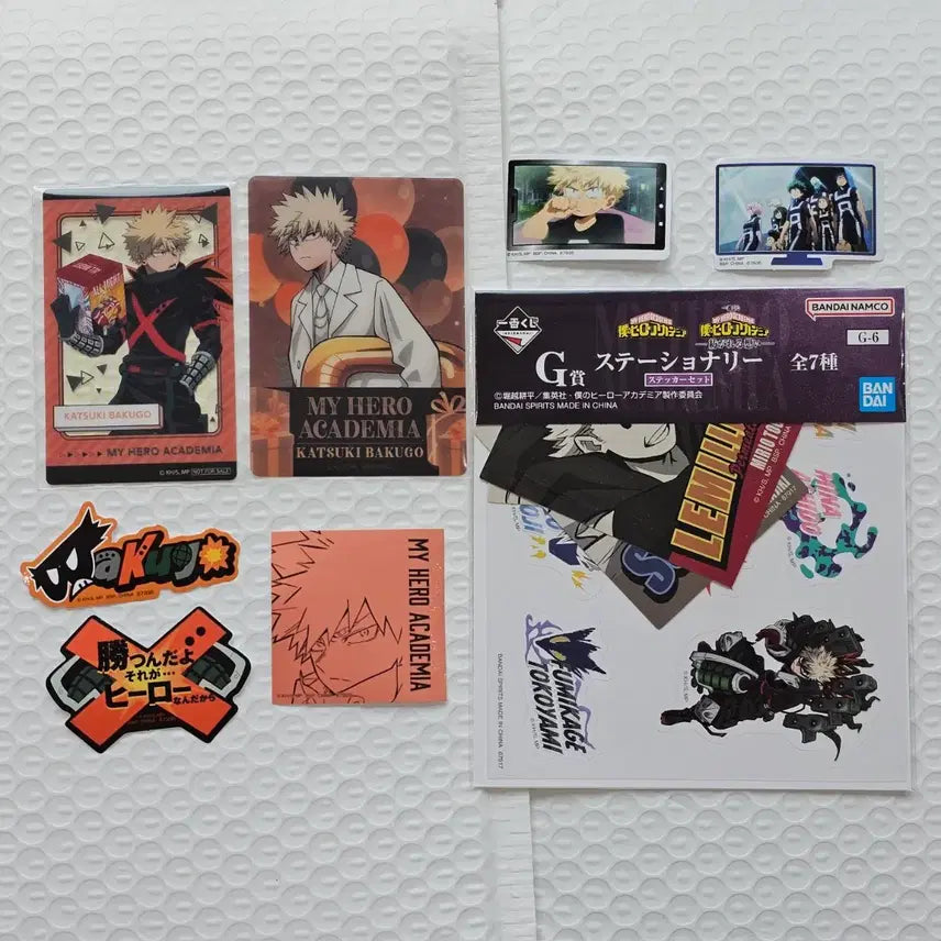 [BUNJANG] My Hero Academia Bakugo Katsuki 10th Anniversary Clear Card Set & Sticker Special POB / 바쿠고 카츠키 클리어 카드 2종+스티커 히로아카 10주년 기념 특전