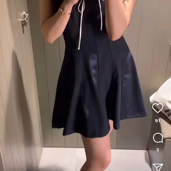 [BUNJANG] Zara Strap Frill Ribbon Dress XS / 자라 스트랩 프릴 리본 원피스 XS