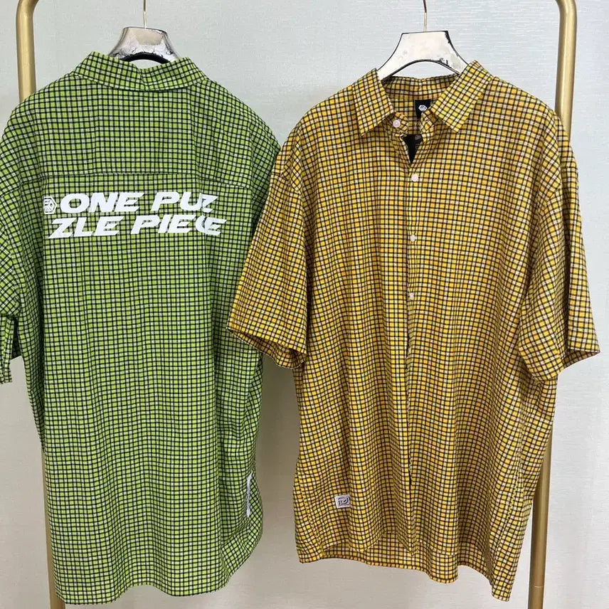 [BUNJANG] Plaid Boxy Shirt Yellow / 잔체크박시셔츠(공용,옐로)