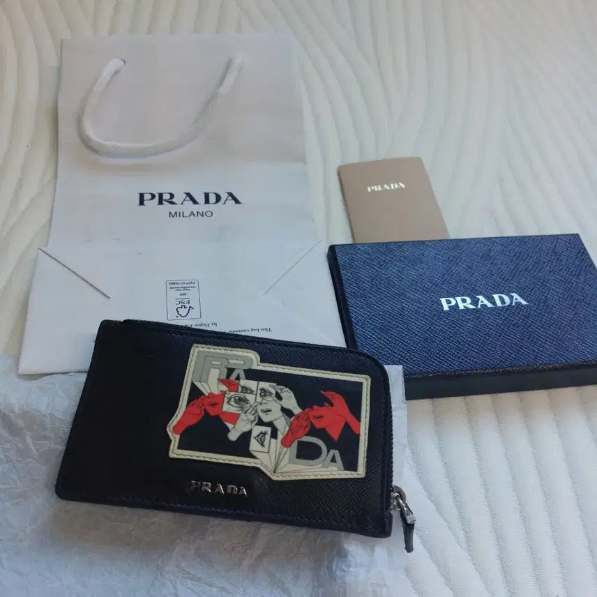 [BUNJANG] Prada Saffiano Card Holder Black Limited Edition / (한정판)프라다 사피아노 카드지갑 블랙
