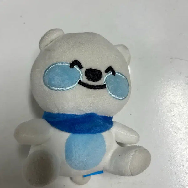 [BUNJANG] White Bear Plush Keychain / 흰색 곰돌이 캐릭터 인형 봉제인형 키링