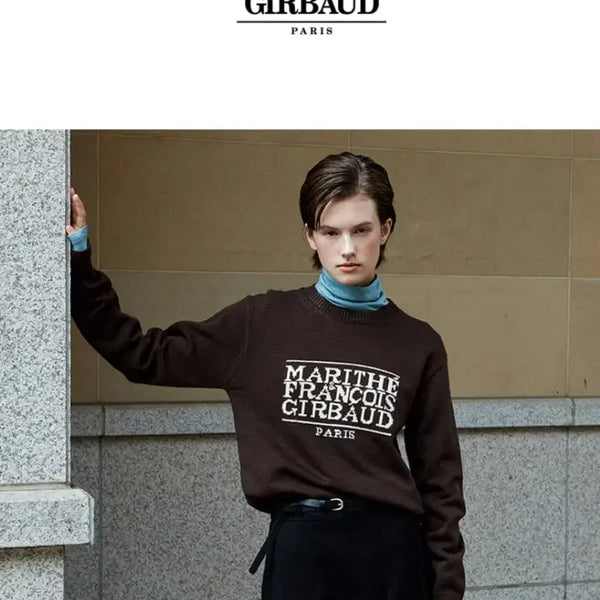 [BUNJANG] Marithe Francois Girbaud Brown Knit Sweater / 마리떼 프랑소와 저버 브라운 니트 택채 새상품