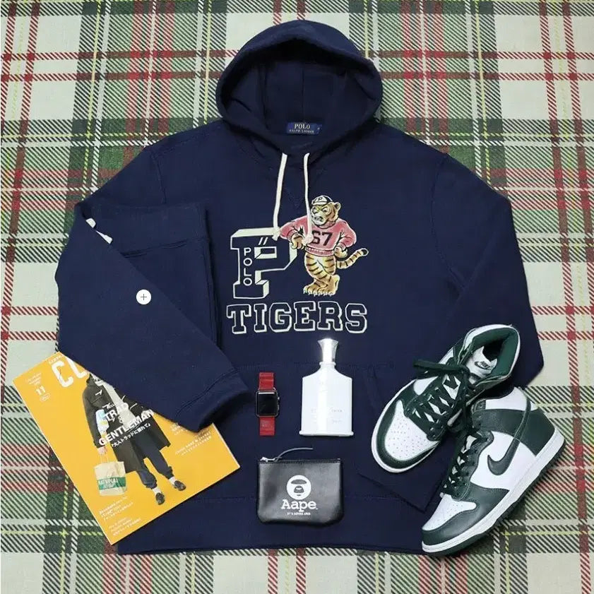 [BUNJANG] Polo Ralph Lauren Tiger Hoodie & Jogger Pants Set / 폴로 랄프로렌 타이거 후드&조거팬츠 세트