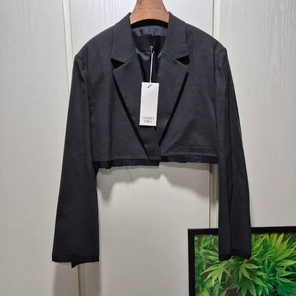 [BUNJANG] Studio Table Charcoal Cropped Jacket / (세일)(새상품)스튜디오테이블 크롭 자켓 차콜