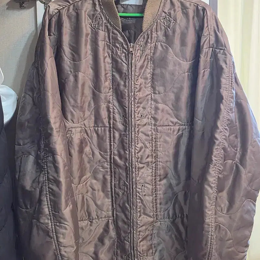 [BUNJANG] INGT Men's Quilted Jumper Brown Size 100 / INGT 퀼팅 남성 점퍼 브라운 100사이즈
