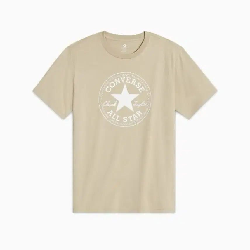 [BUNJANG] Converse All Star Short Sleeve T-Shirt Beige XS / 컨버스 올스타 반팔티 베이지 XS