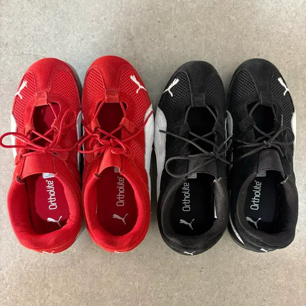 [BUNJANG] Puma Valcore Sneakers Red/Black / 푸마 발레코어 스니커즈 레드 블랙 225