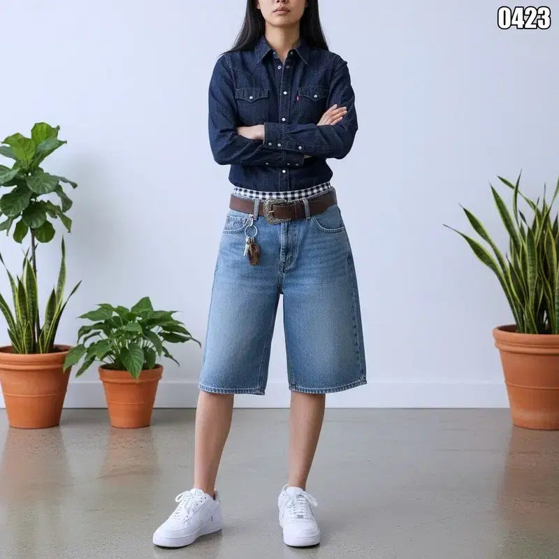 [BUNJANG] Levi's Western Denim Shirt / XS 리바이스 2P 웨스턴 데님 셔츠