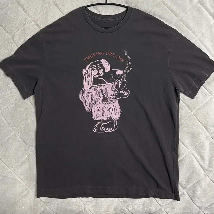 [BUNJANG] Polilteru Hank Graphic T-Shirt Blue Size 4 / [4 사이즈] 폴리테루 행크 그래픽 티셔츠 블루 독