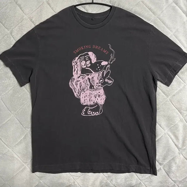 [BUNJANG] Polilteru Hank Graphic T-Shirt Blue Size 4 / [4 사이즈] 폴리테루 행크 그래픽 티셔츠 블루 독