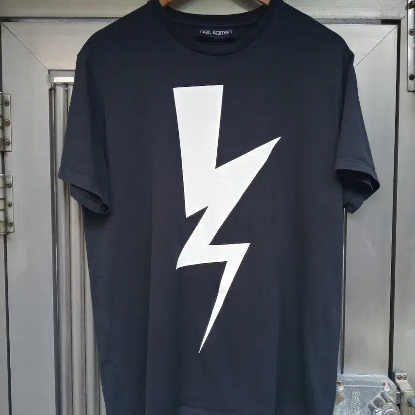 [BUNJANG] Neil Barrett Black Lightning Print T-Shirt / 정품 닐바렛 반팔티셔츠 100호 상태양호
