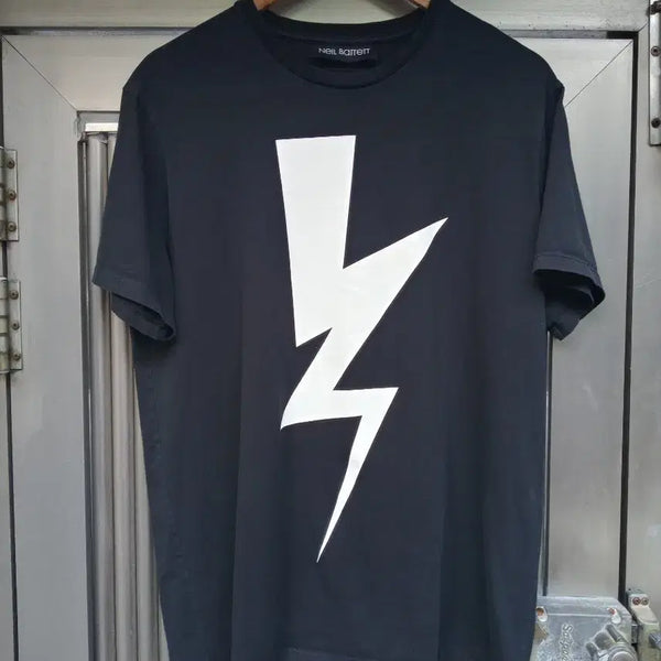 [BUNJANG] Neil Barrett Black Lightning Print T-Shirt / 정품 닐바렛 반팔티셔츠 100호 상태양호