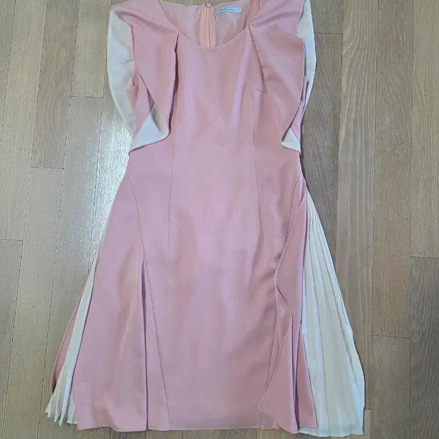 [BUNJANG] MINIMUM Pink Pleated Dress / MINIMUM 미니멈 핑크 플리츠 원피스 160/5