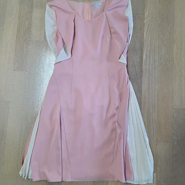 [BUNJANG] MINIMUM Pink Pleated Dress / MINIMUM 미니멈 핑크 플리츠 원피스 160/5